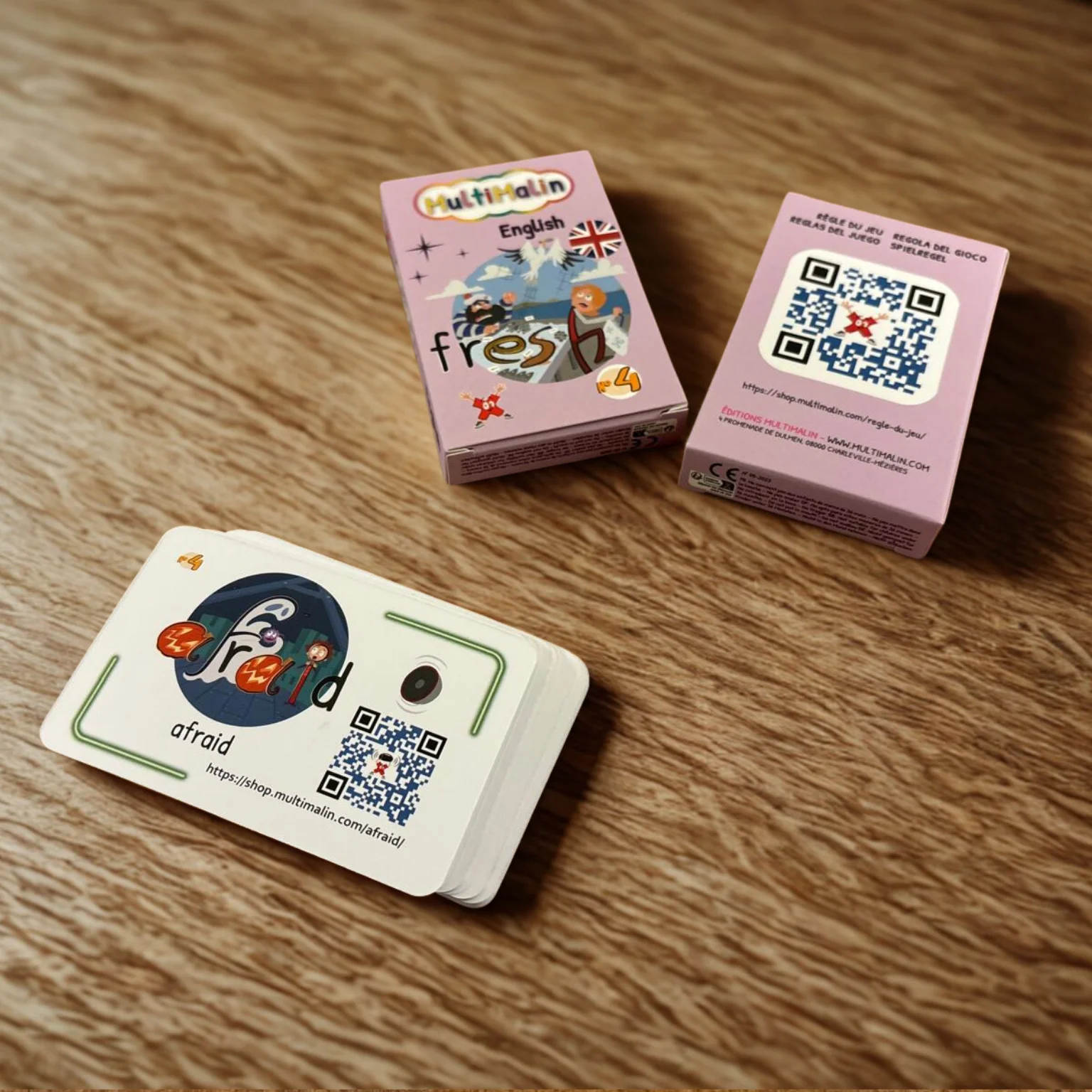 peli-fun-educational-cards-manufacturing Custom educational flashcards for kids with rounded corners and gloss lamination.