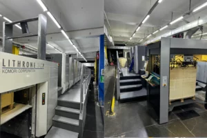 Imprimantes industrielles dans une imprimerie